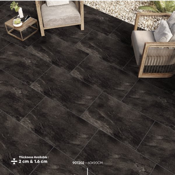 20mm Earthcore Black Porcelain Paving 600x900mm