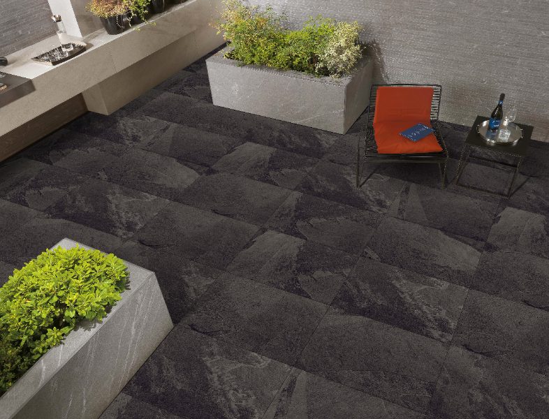 20mm Black Slate Porcelain Paving 600x900mm — view 2