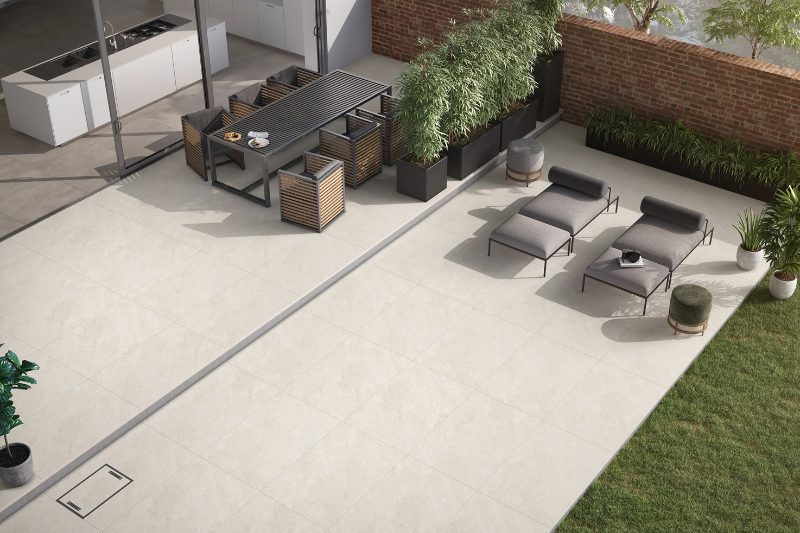 20mm Quartz White Porcelain Paving 600x900mm