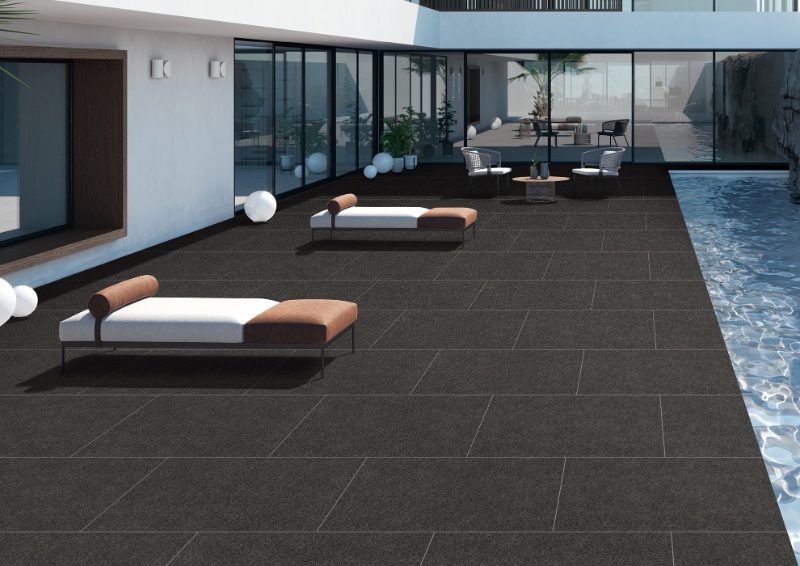20mm Basalt Black Porcelain Paving 600x900mm