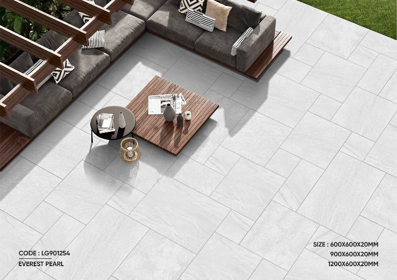 20mm Everest Pearl Porcelain Paving 600x900mm