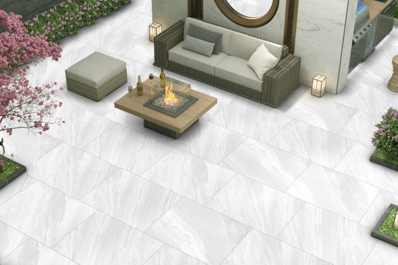 20mm Crossover White Porcelain Paving 600x900mm